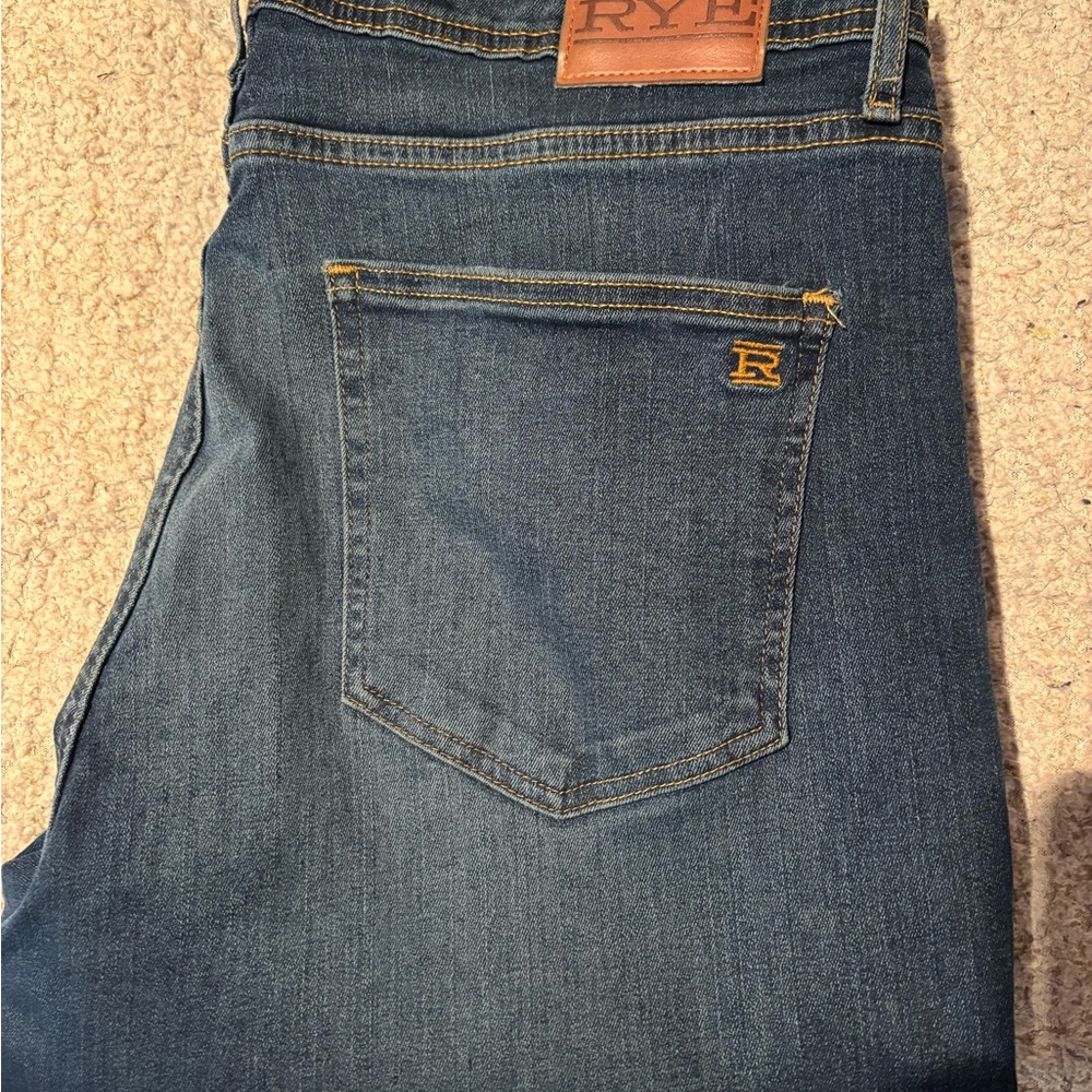 Rye Men’s Classic Denim Jeans Slim Tucker Dark 38 x 34